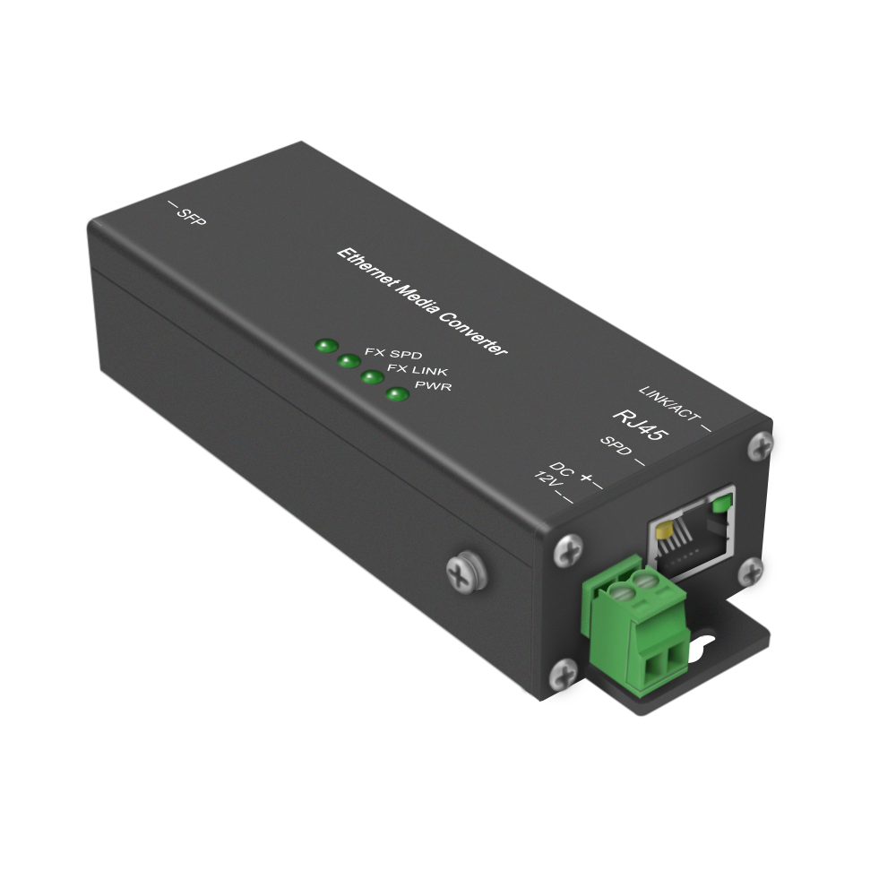 Gigabit Multi-Mode LC Fiber to Ethernet Media Converter with A SFP SX  Module, 1.25G Fiber to Copper RJ45 Media Converter, 1000Base-SX to