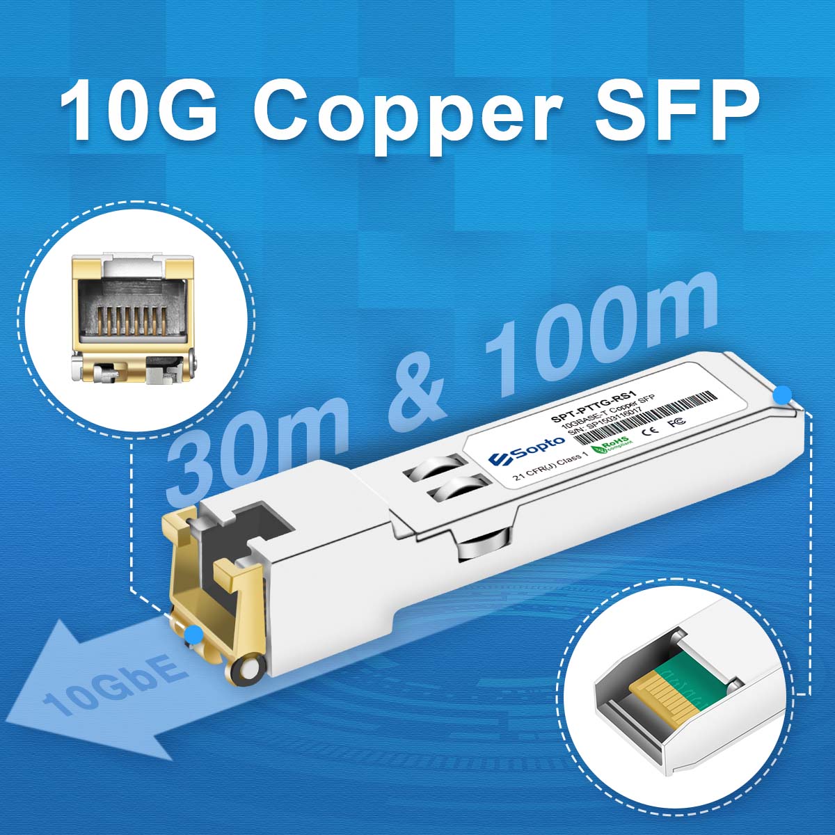 10G copper SFP+ module installed in data center switch cabinet.jpg